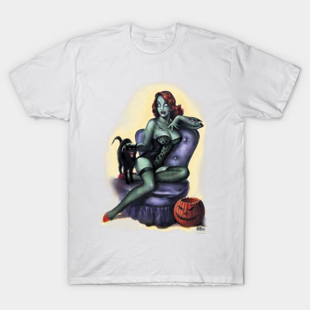 Zombie Girl Pin Up T-Shirt by monstermangraphic